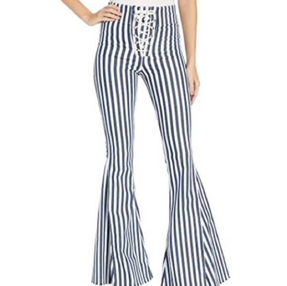 Show Me Your Mumu Berkeley Tie Up Bells Nautical new! - Picture 2 of 13